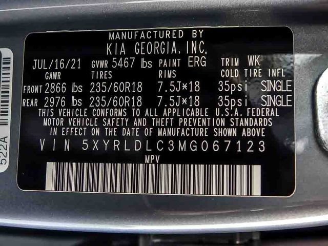 Used 2021 Kia Sorento S w/ Panoramic Sunroof Package AWD/4WD image 35