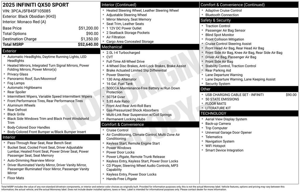 Certified 2025 INFINITI QX50 Sport AWD/4WD image 30