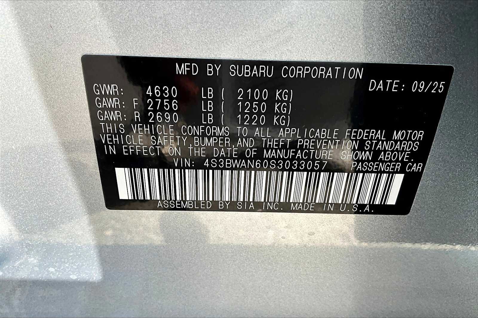 New 2025 Subaru Legacy Limited image 18