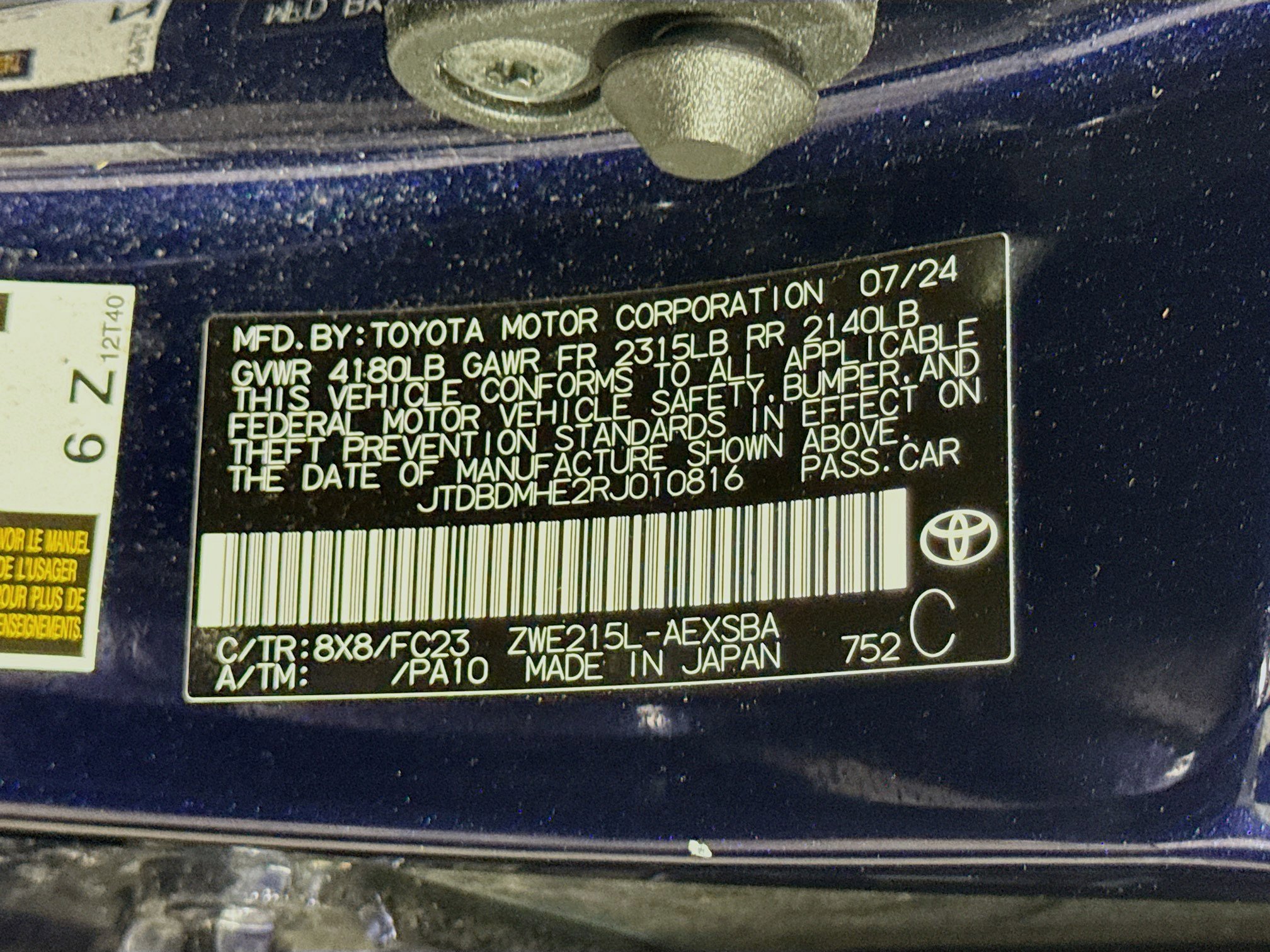 Certified 2024 Toyota Corolla SE image 28