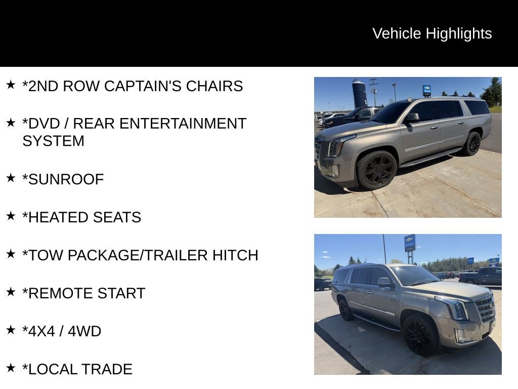 Used 2018 Cadillac Escalade ESV Premium Luxury w/ LPO, Radiant Package AWD/4WD image 4