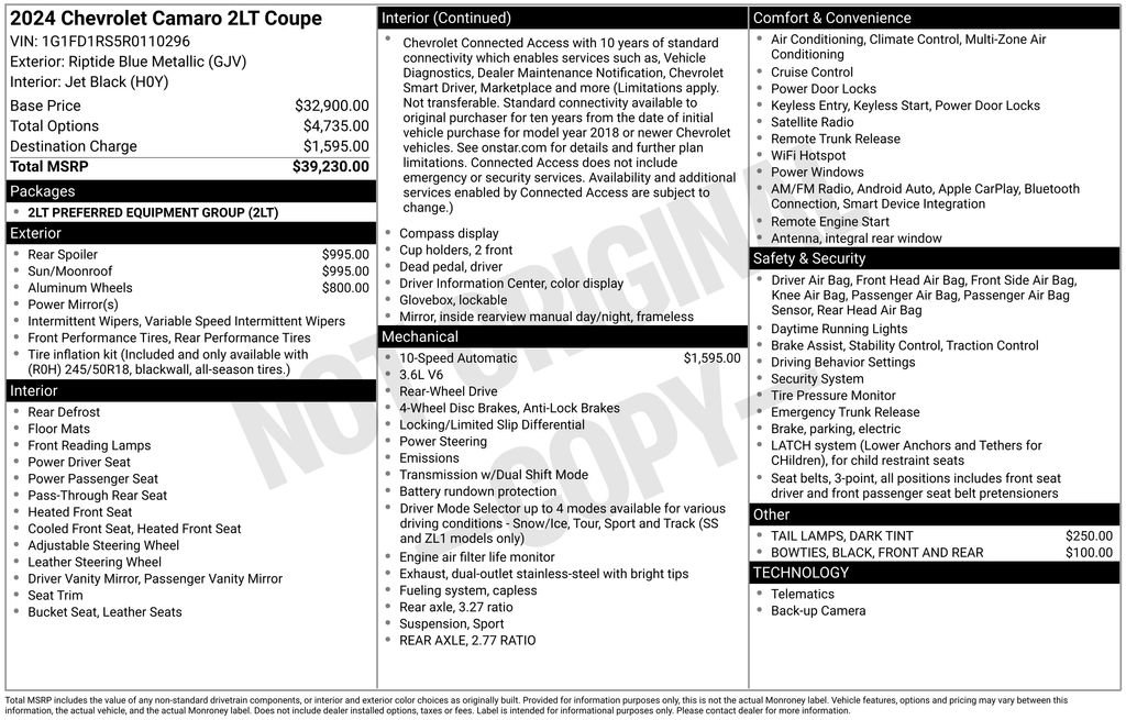 Certified 2024 Chevrolet Camaro LT image 35