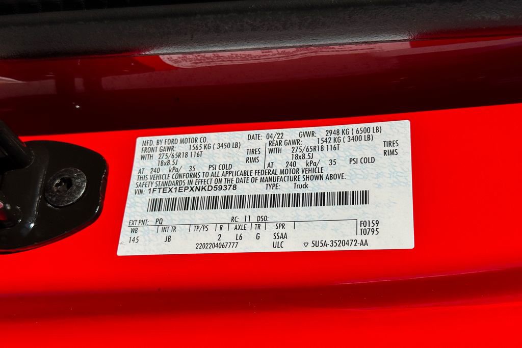 Certified 2022 Ford F150 XL w/ STX Appearance Package image 19