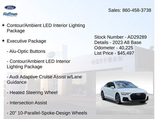 Used 2023 Audi A8 L 3.0T w/ Comfort Plus Package AWD/4WD image 10