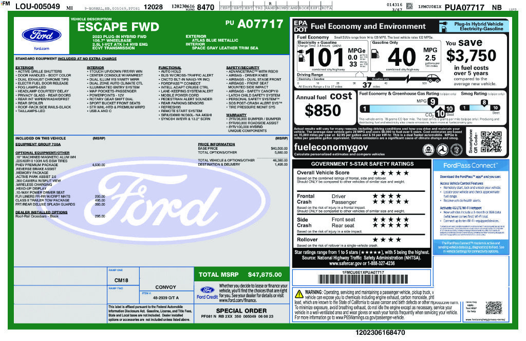 Used 2023 Ford Escape SE w/ PHEV Premium Package FWD image 2