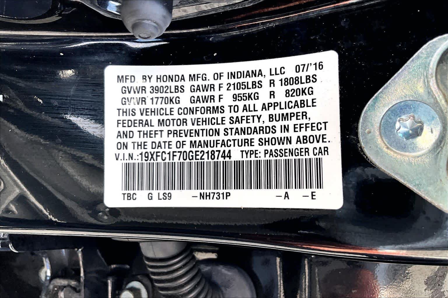 Used 2016 Honda Civic EX-L image 33
