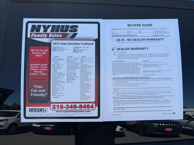 Used 2023 Jeep Cherokee Trailhawk w/ Trailer Tow Group AWD/4WD image 44