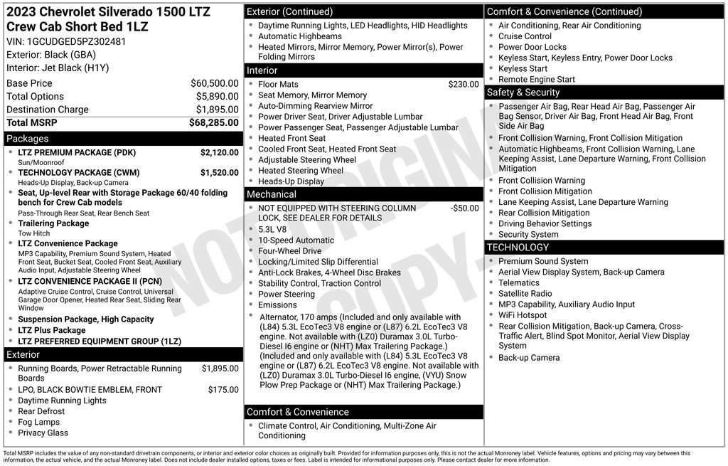 Used 2023 Chevrolet Silverado 1500 LTZ w/ LTZ Premium Package AWD/4WD image 4