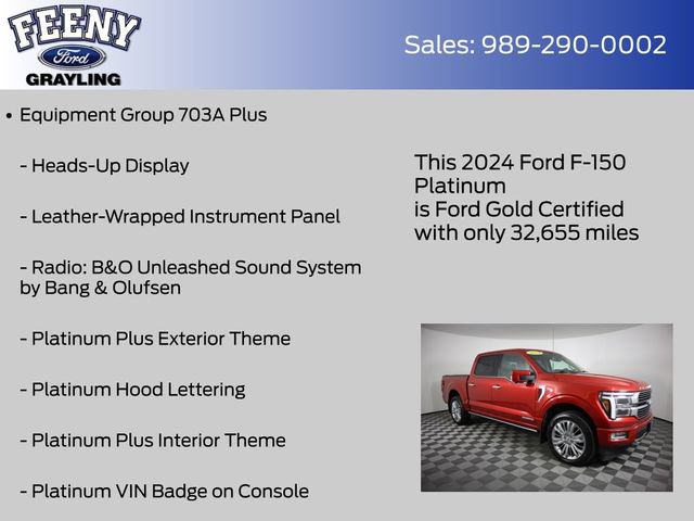 Used 2024 Ford F150 Platinum w/ Equipment Group 703A Plus AWD/4WD image 14