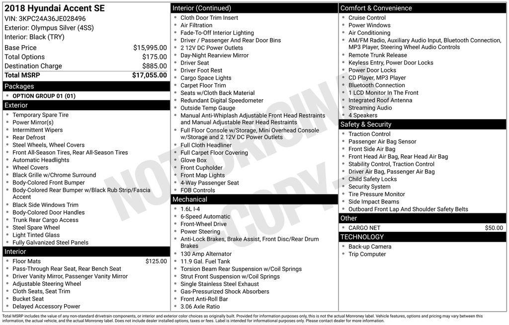Used 2018 Hyundai Accent SE image 3