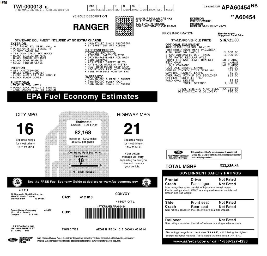 Used 2010 Ford Ranger XL RWD image 10