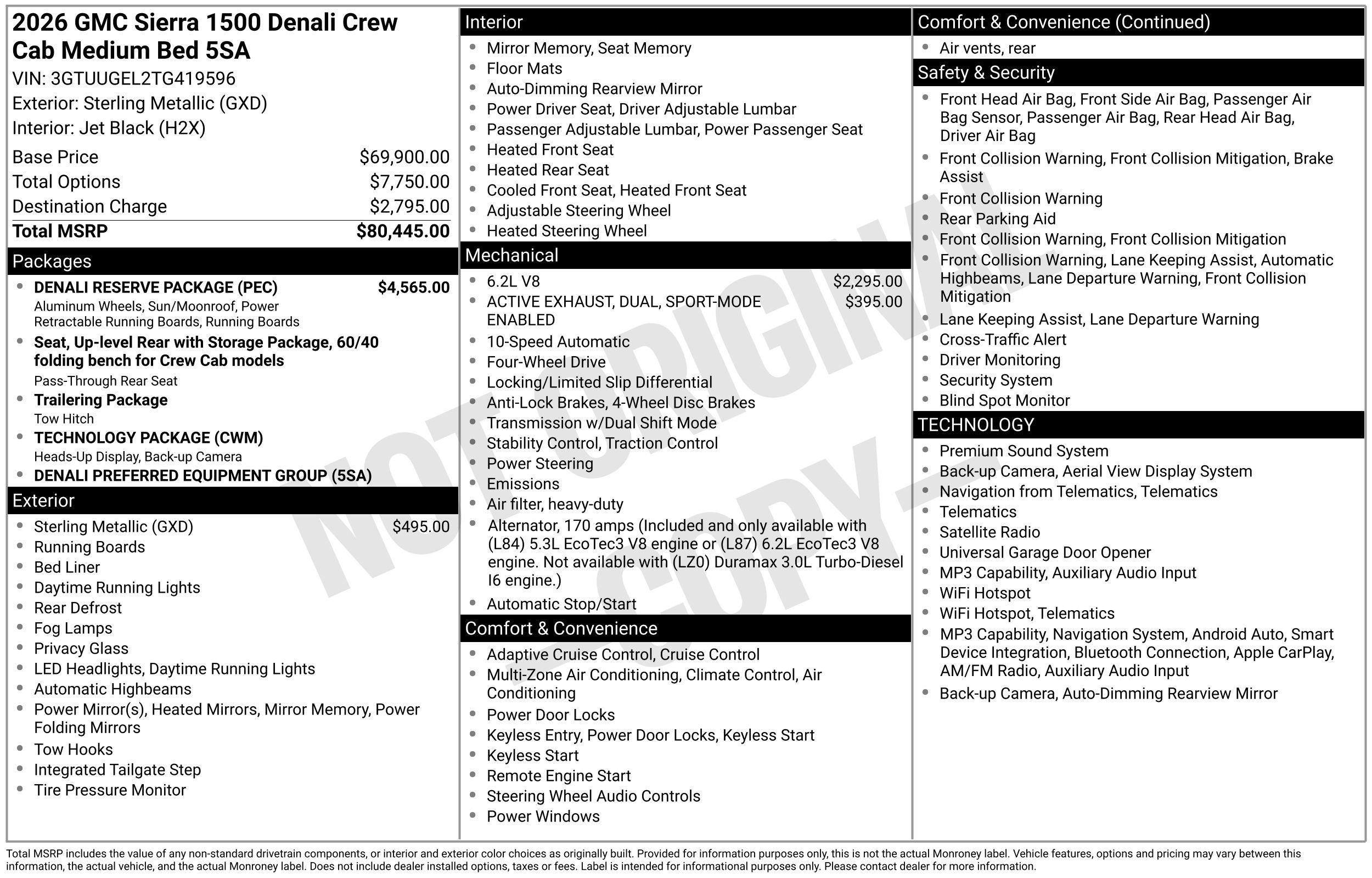 New 2026 GMC Sierra 1500 Denali w/ Denali Reserve Package AWD/4WD image 46