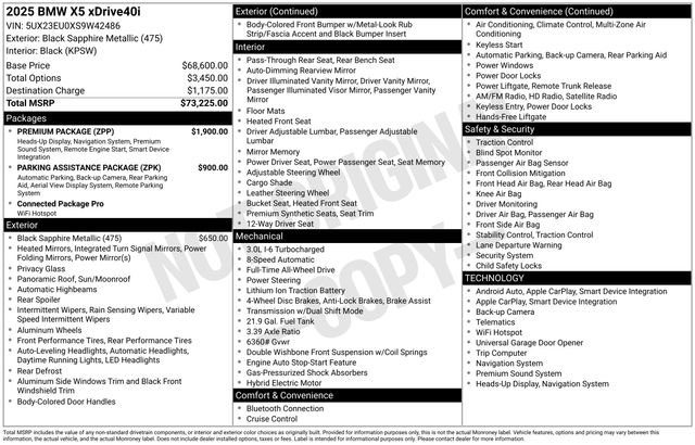 Used 2025 BMW X5 xDrive40i w/ Premium Package image 44