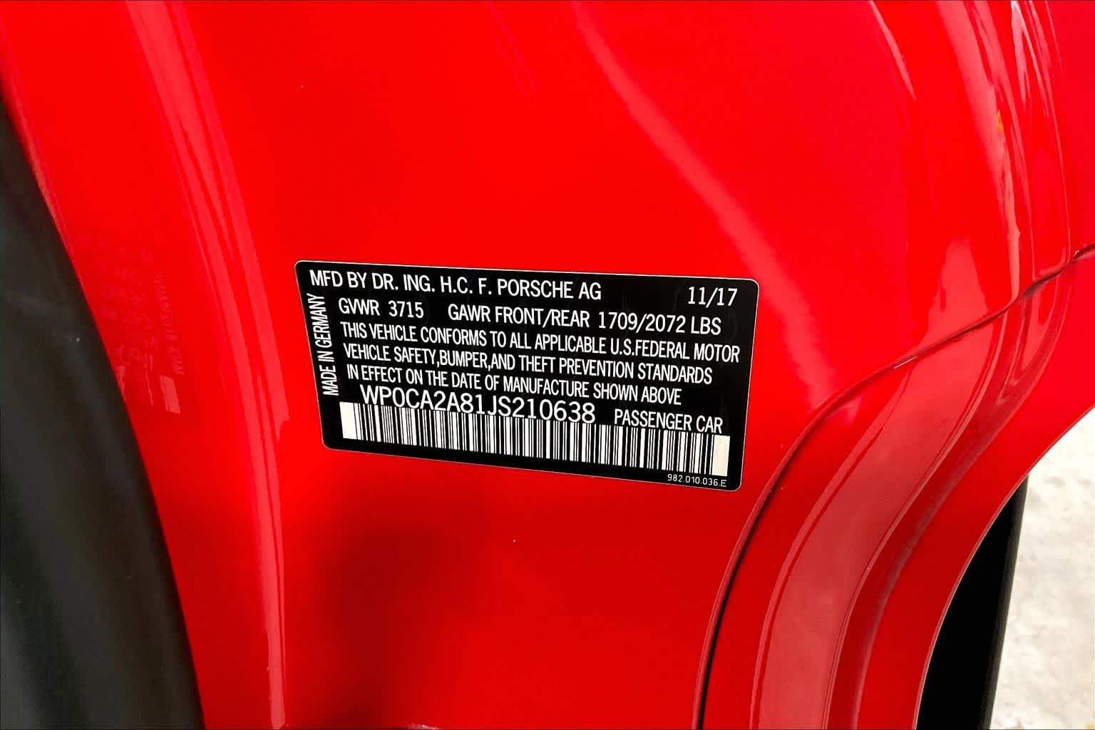 Used 2018 Porsche 718 Boxster RWD image 28