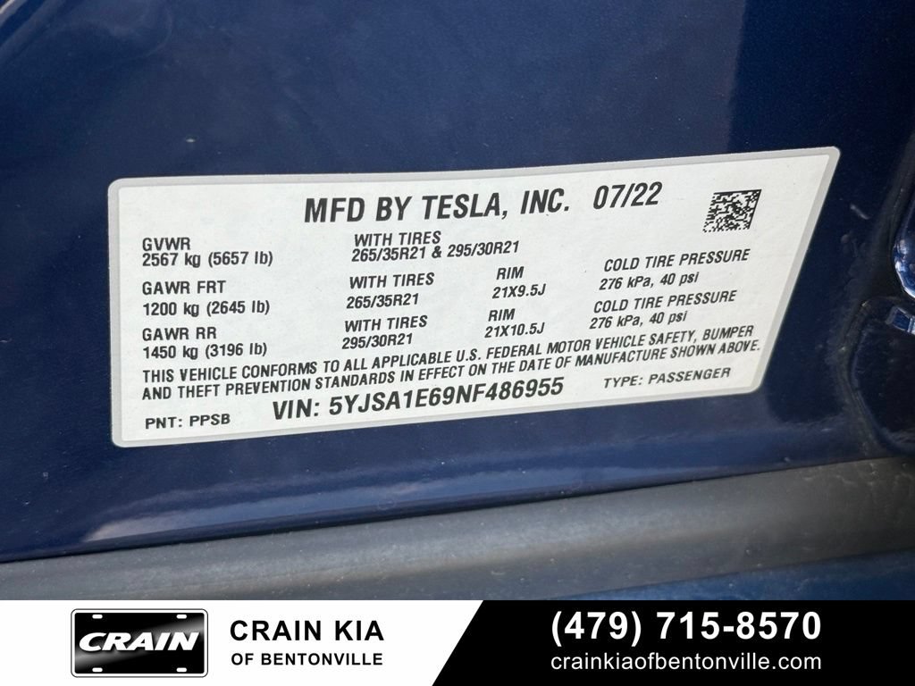 Used 2022 Tesla Model S Plaid AWD/4WD image 30