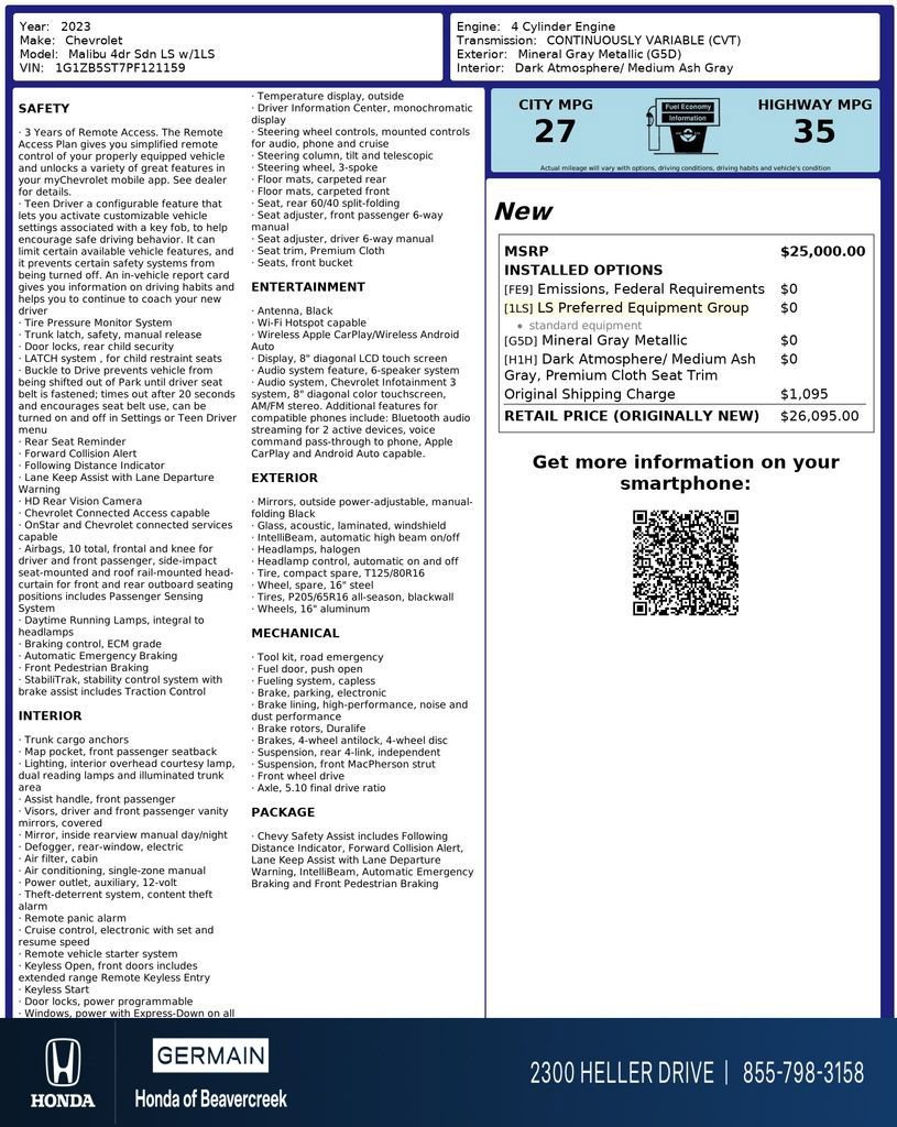 Used 2023 Chevrolet Malibu LS image 33