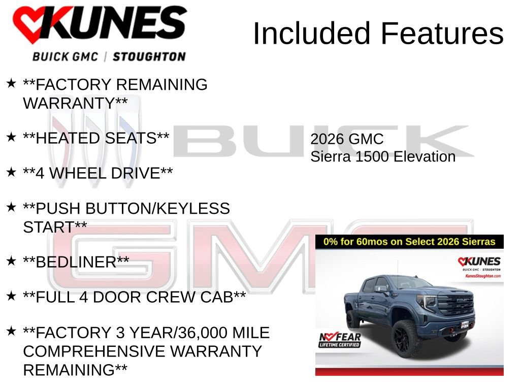 New 2026 GMC Sierra 1500 Elevation w/ Elevation Premium Package AWD/4WD image 3