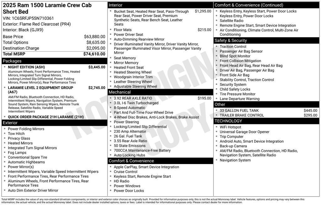 Used 2025 RAM 1500 Laramie w/ Night Edition AWD/4WD image 5