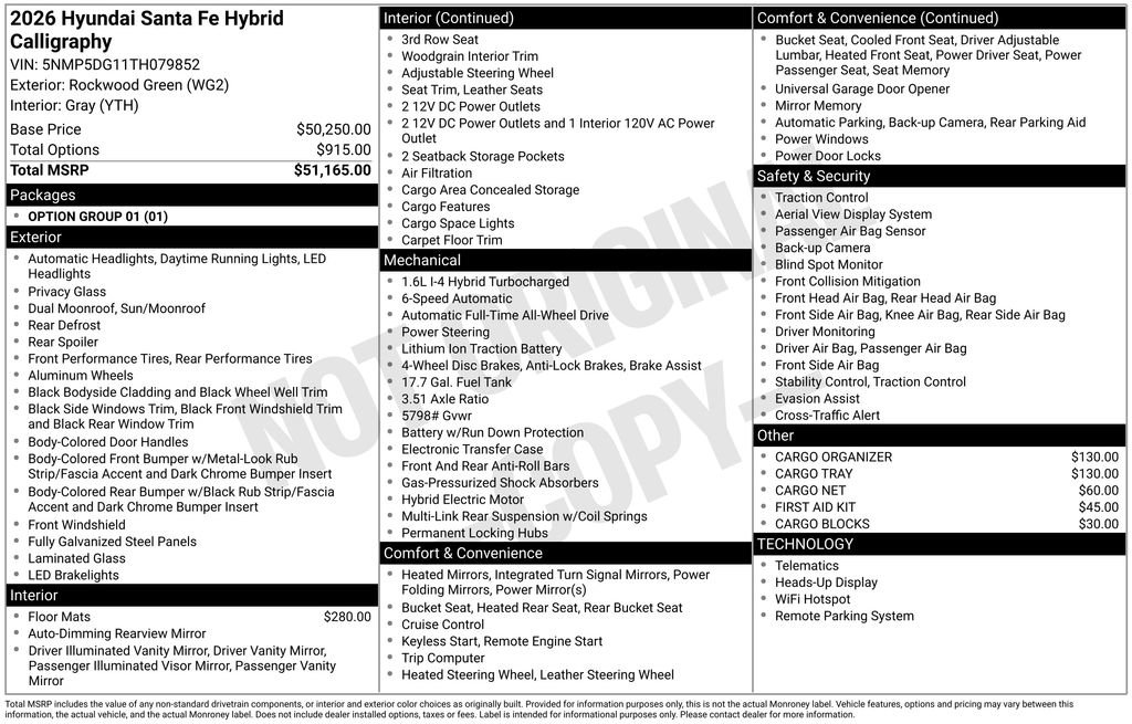 New 2026 Hyundai Santa Fe Calligraphy image 38