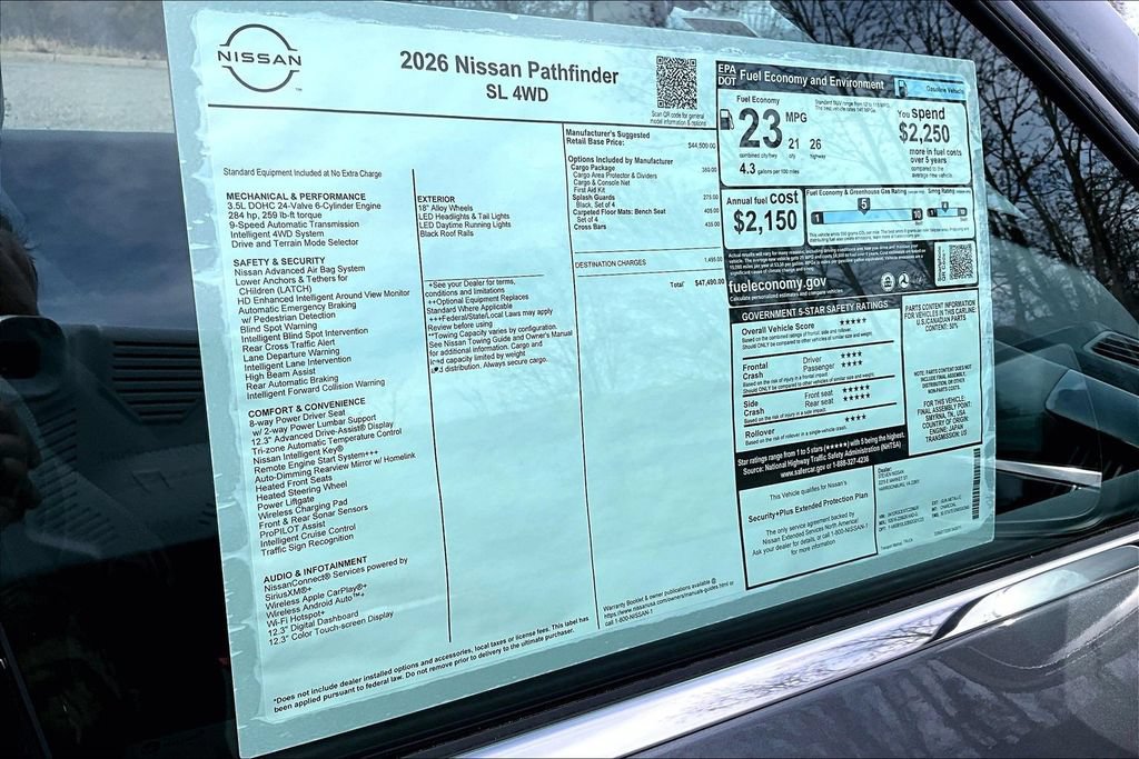 New 2026 Nissan Pathfinder SL w/ Cargo Package AWD/4WD image 13