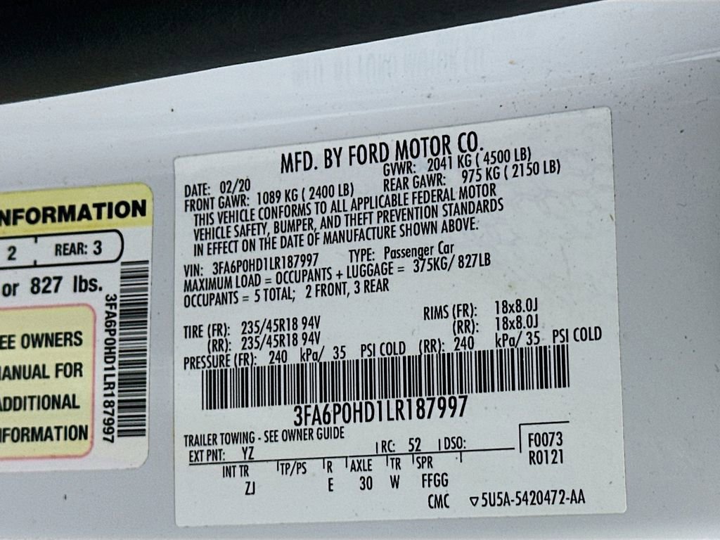 Used 2020 Ford Fusion SE w/ Equipment Group 151A image 30