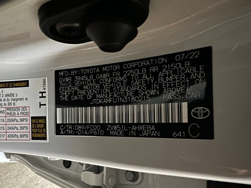 Certified 2022 Toyota Prius LE FWD image 39