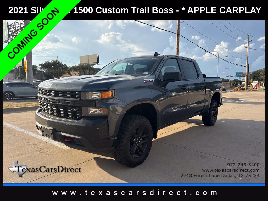 Used 2021 Chevrolet Silverado 1500 Custom Trail Boss w/ LPO, Dark Essentials Package
