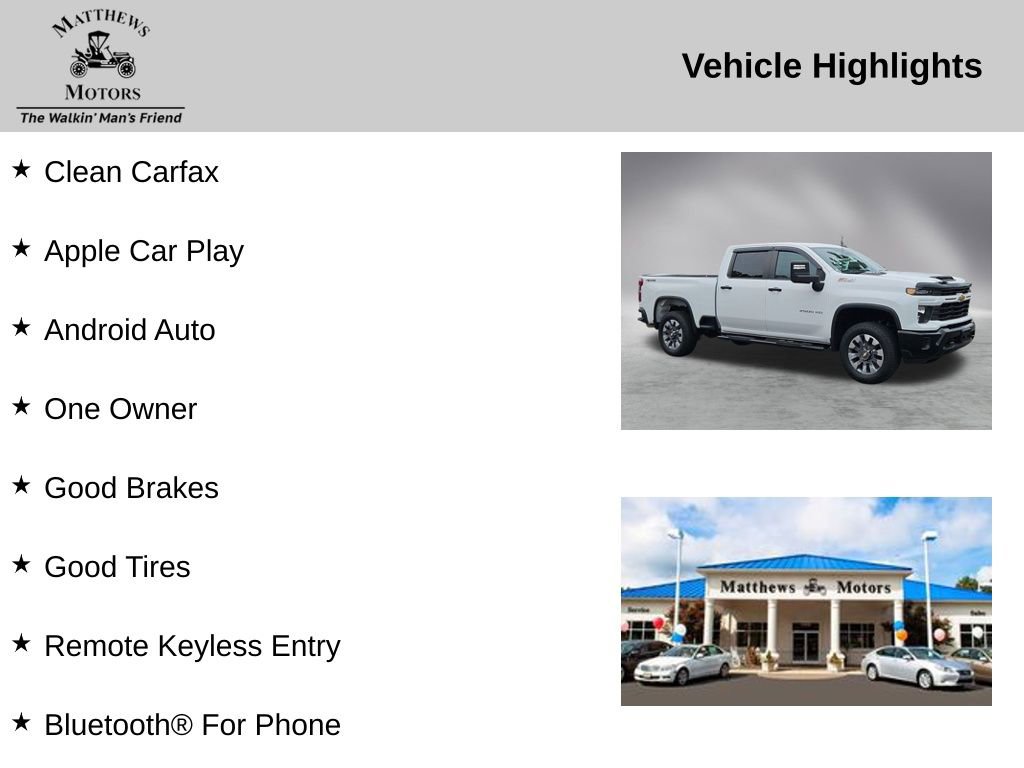 Used 2024 Chevrolet Silverado 2500 Custom w/ Custom Value Package image 14