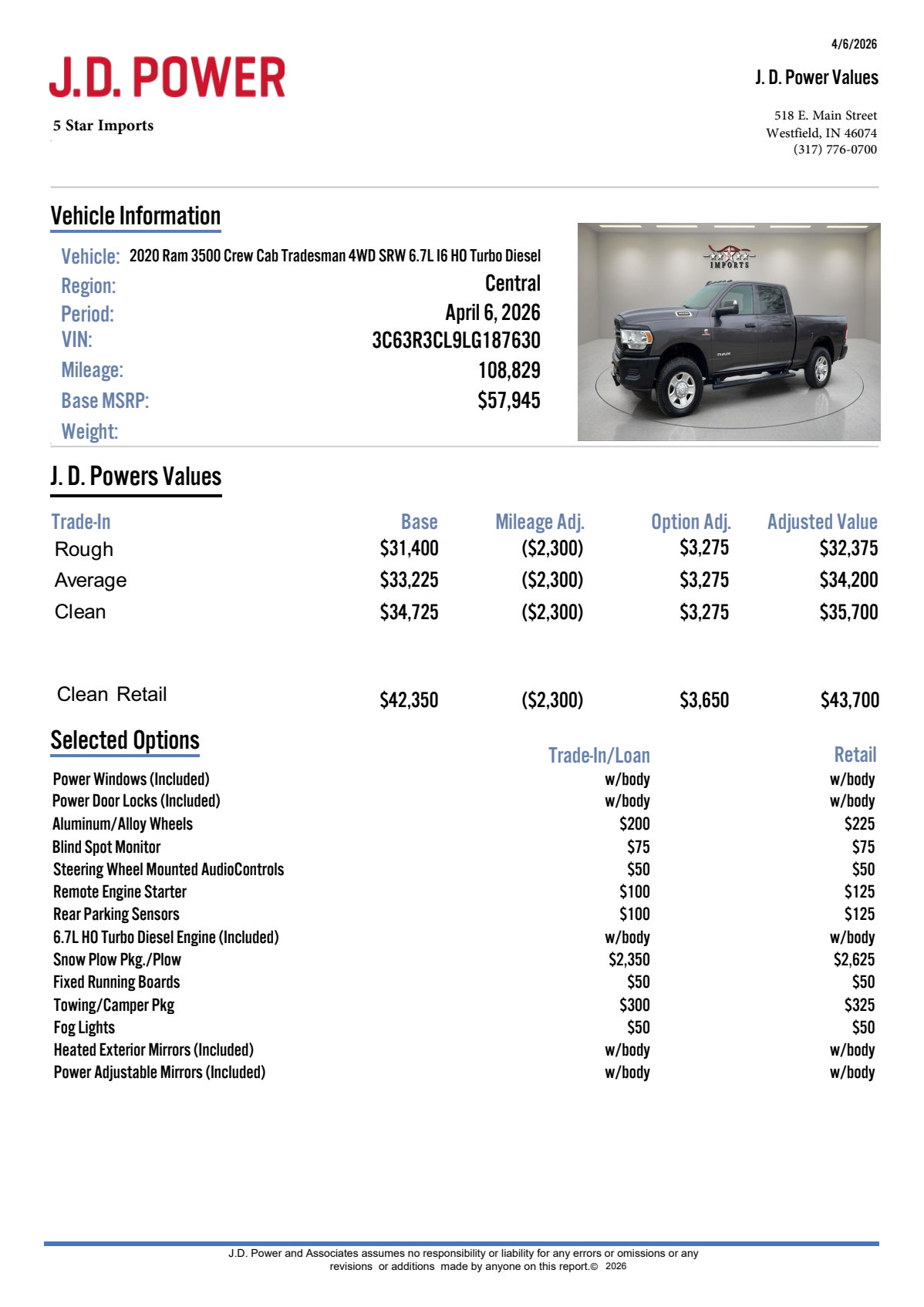 Used 2020 RAM 3500 Tradesman image 4