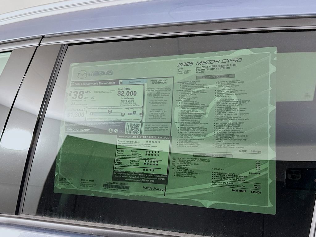 New 2026 MAZDA CX-50 2.5 Hybrid w/ Cargo Package image 12