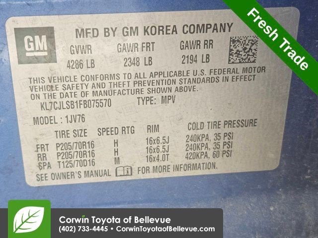 Used 2015 Chevrolet Trax LT image 15