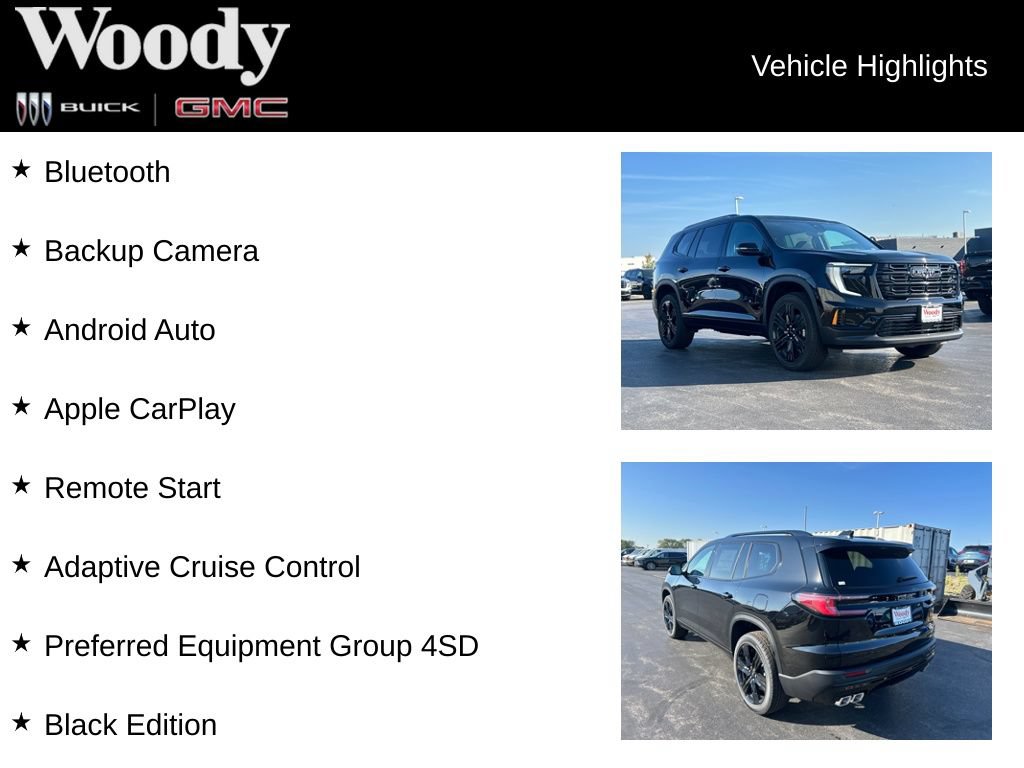 New 2026 GMC Acadia Elevation w/ Black Edition AWD/4WD image 3