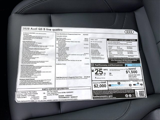 New 2026 Audi Q3 quattro 2.0T AWD/4WD image 10
