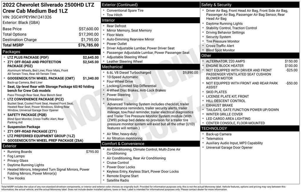 Used 2022 Chevrolet Silverado 2500 LTZ w/ LTZ Plus Package AWD/4WD image 2