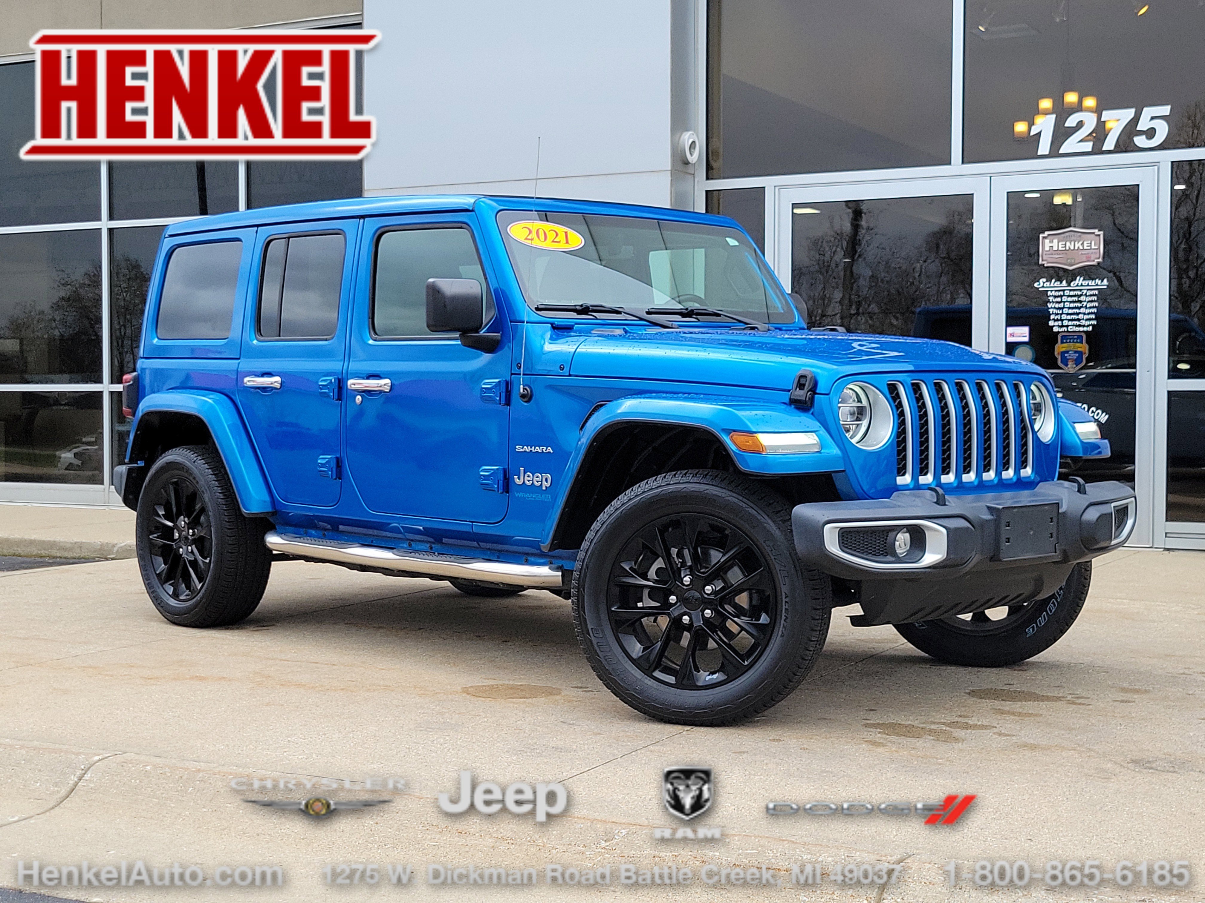 Used 2021 Jeep Wrangler Unlimited Sahara w/ Safety Group image 1