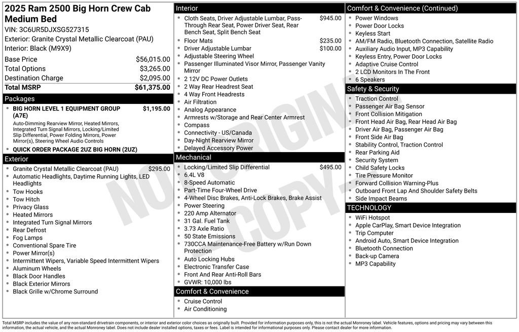 Used 2025 RAM 2500 Big Horn image 11