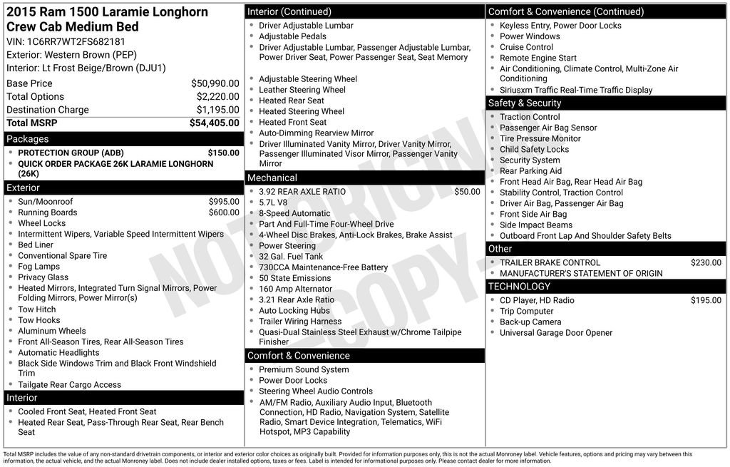 Used 2015 RAM 1500 Laramie Longhorn w/ Protection Group image 40