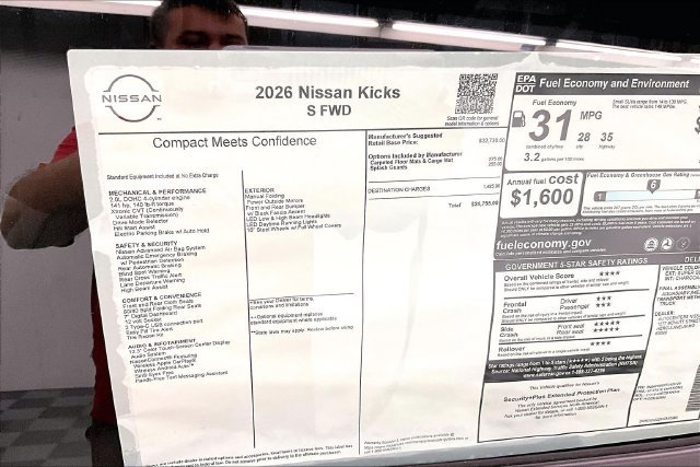 New 2026 Nissan Kicks S FWD image 35