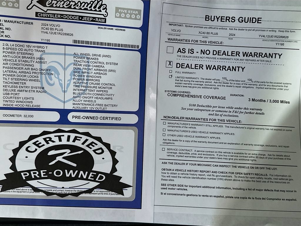 Used 2024 Volvo XC40 B5 Plus AWD/4WD image 37
