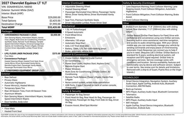 New 2027 Chevrolet Equinox LT w/ Convenience Package II FWD image 26