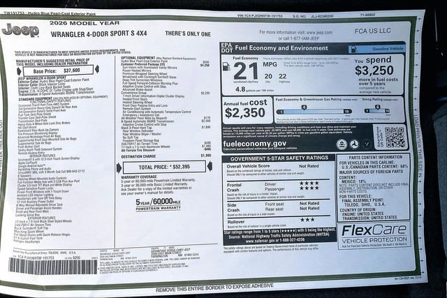New 2026 Jeep Wrangler Sport S image 14