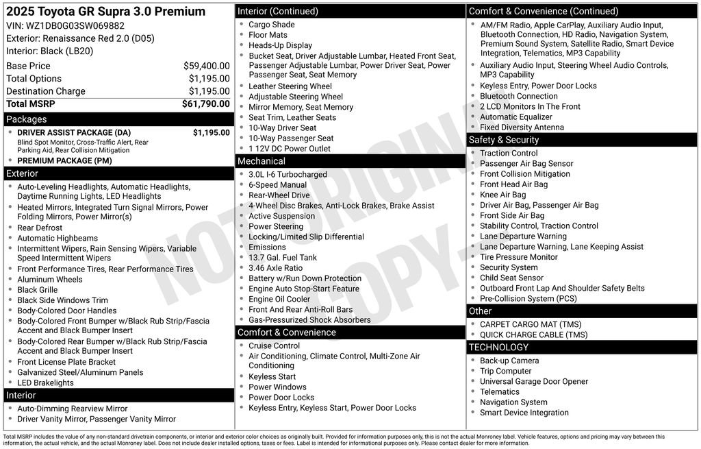 Used 2025 Toyota Supra Premium w/ Driver Assist Package image 27