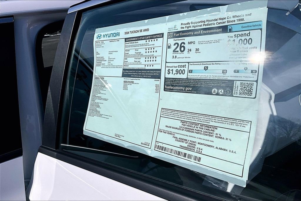 New 2026 Hyundai Tucson SE image 16