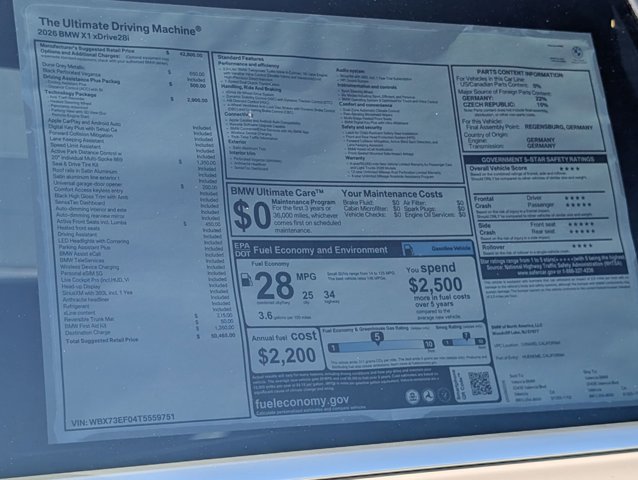 New 2026 BMW X1 xDrive28i w/ Technology Package AWD/4WD image 18