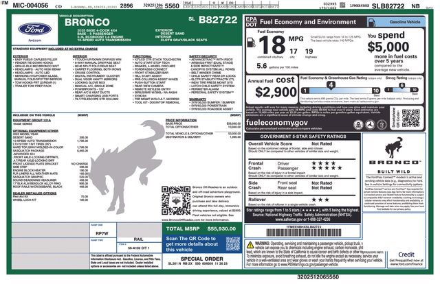 New 2025 Ford Bronco 4-Door w/ Sasquatch Package image 41