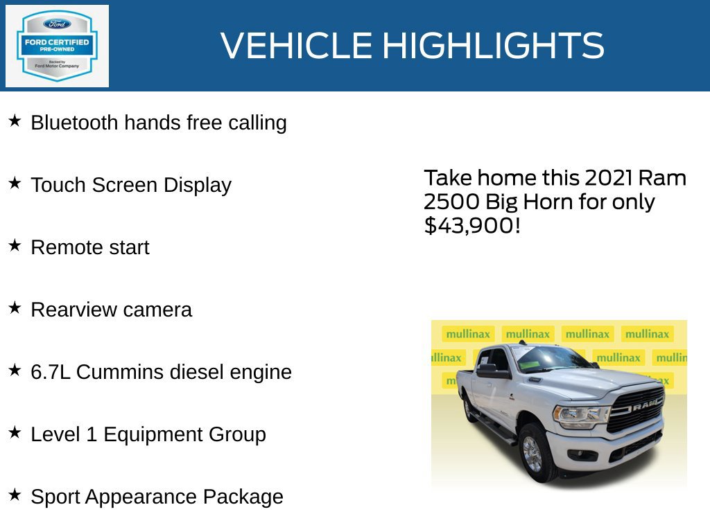 Used 2021 RAM 2500 Big Horn w/ Level 1 Equipment Group AWD/4WD image 23