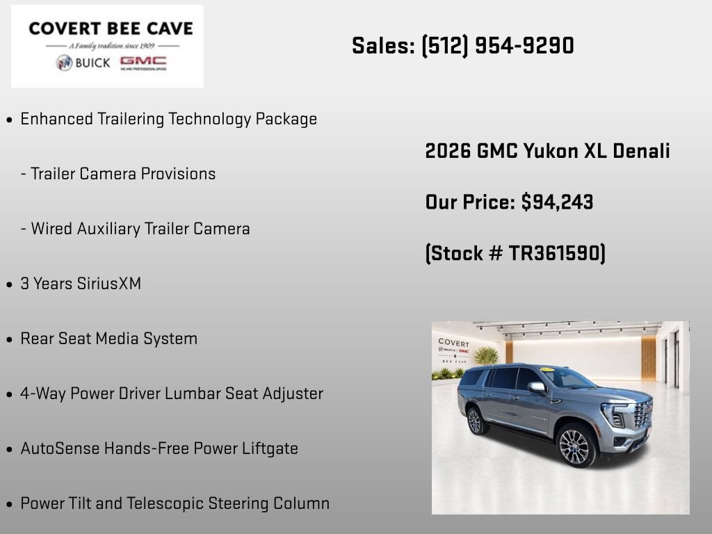 New 2026 GMC Yukon XL Denali w/ Denali Reserve Package AWD/4WD image 37
