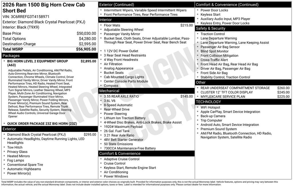Certified 2026 RAM 1500 Big Horn RWD image 7