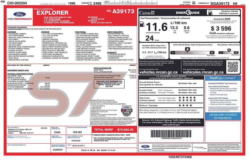 Used 2025 Ford Explorer ST AWD/4WD image 81