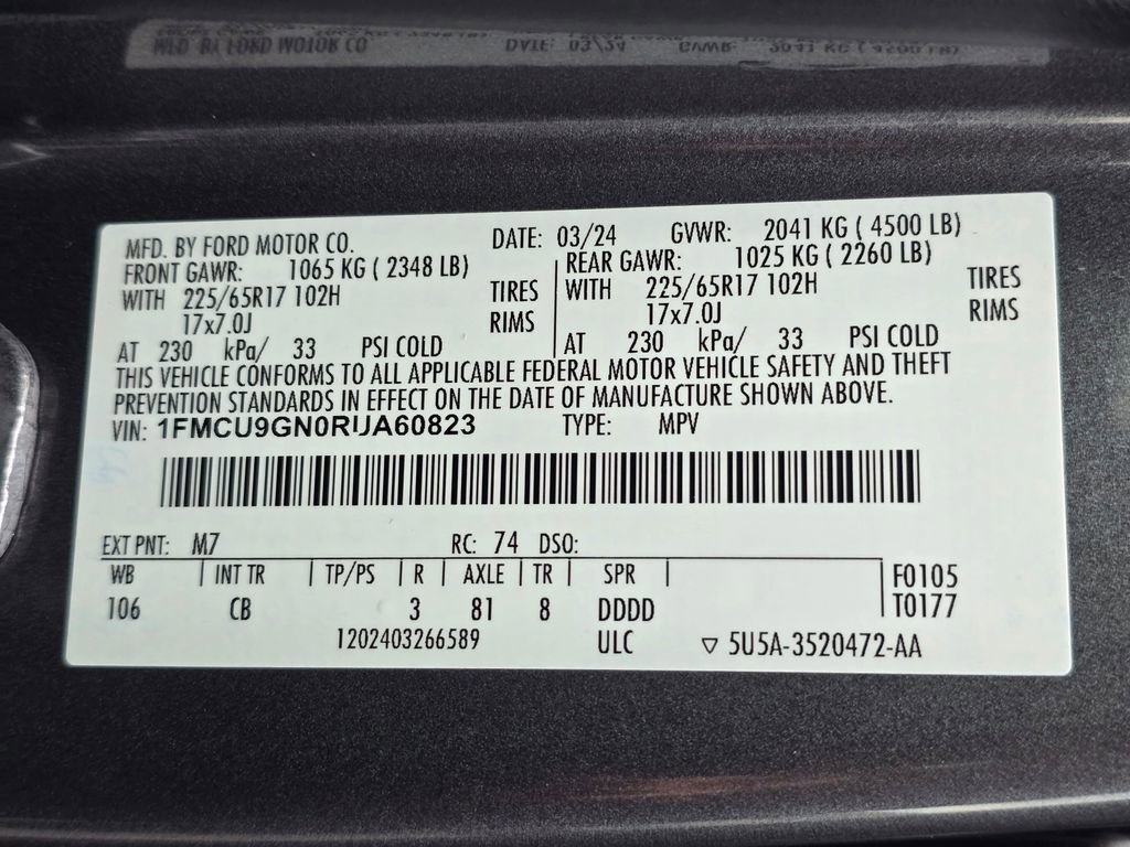 Used 2024 Ford Escape Active AWD/4WD image 33